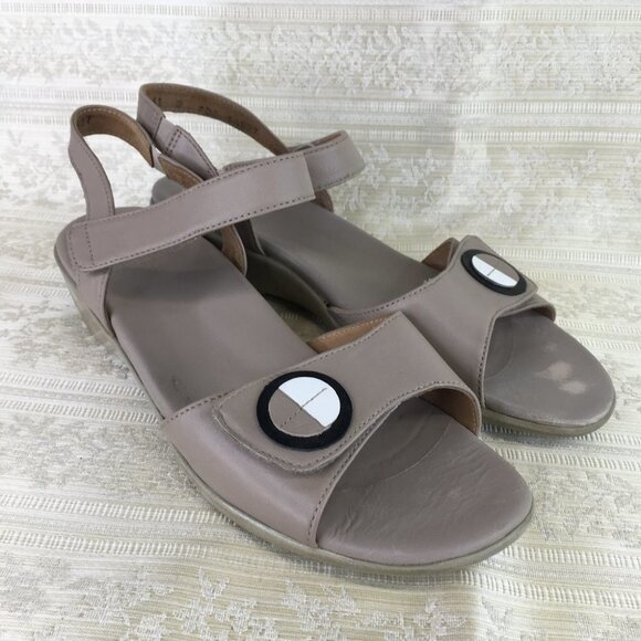 Ziera Leather Sandals Velcro Size 41 - Picture 1 of 8